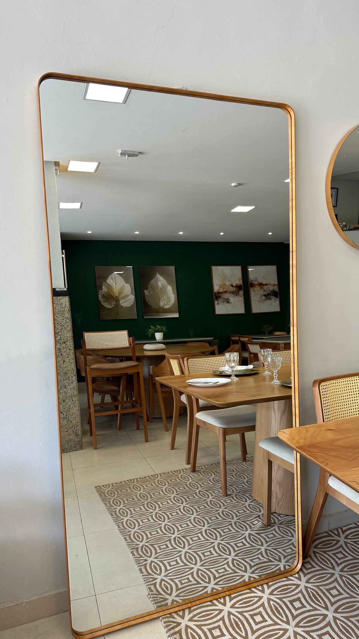 Espelho Dom ( moldura de madeira )