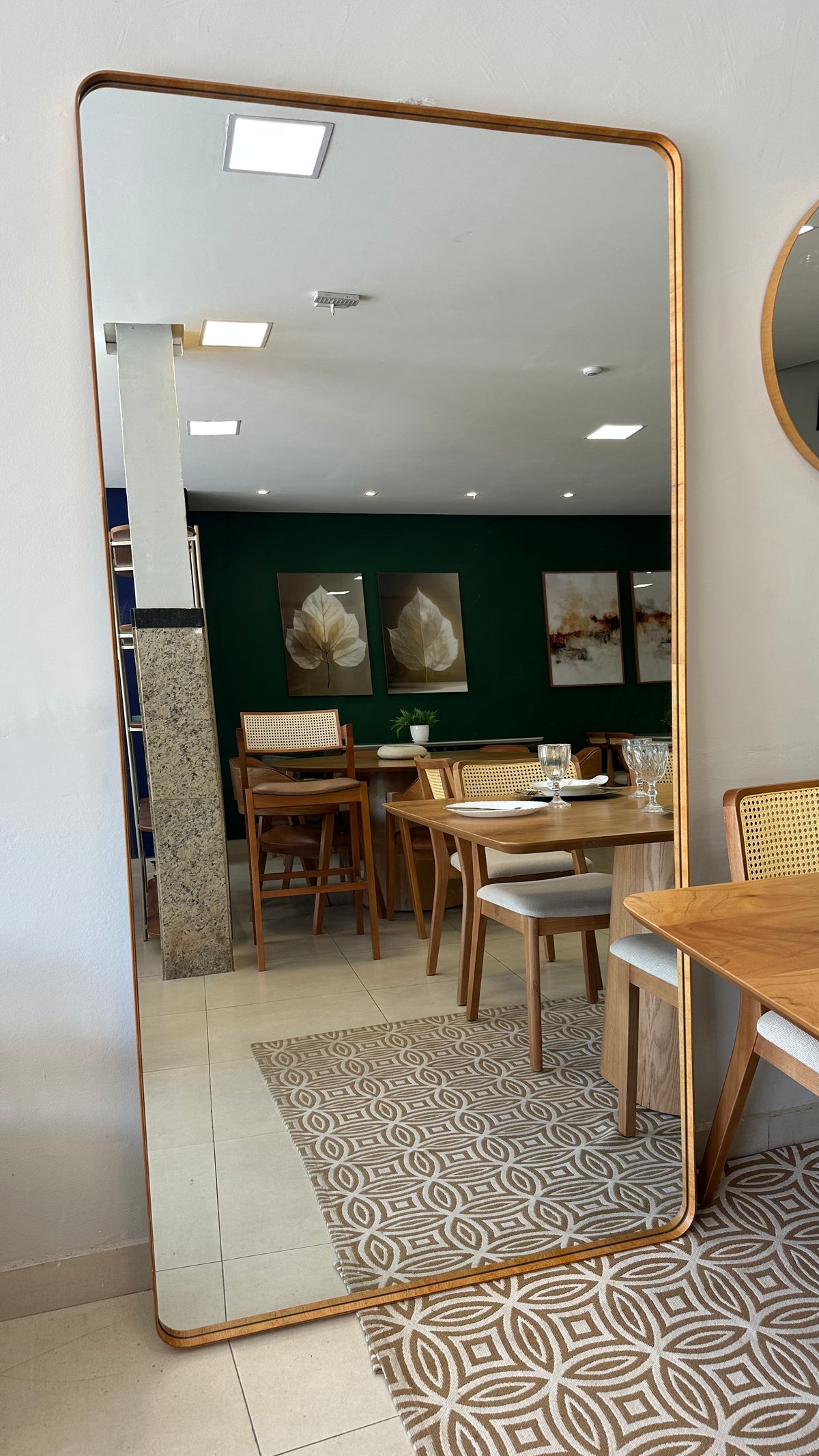 Espelho Dom ( moldura de madeira )